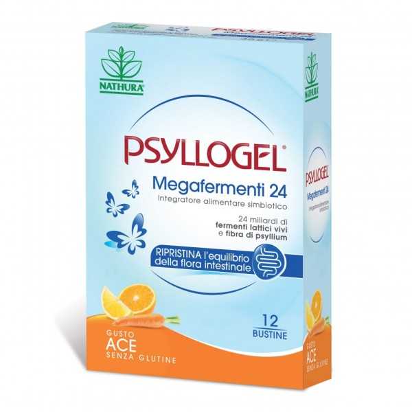 Nathura - PSYLLOGEL Megafermenti 24 - 12 Bustine gusto ACE